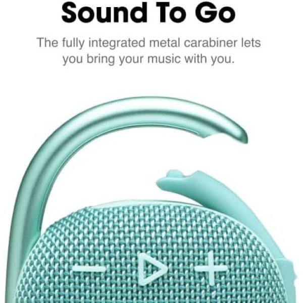 Tronsmart Clip 4, Teal - Portable Bluetooth 5.1 Speaker - Up to 10 Hours of Play